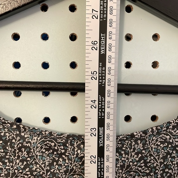 Eddie Bauer Women’s Tiny Floral Tank Top with Button Opening Front Charcoal Teal - Picture 7 of 9